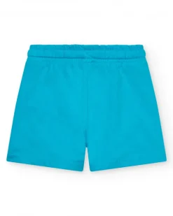 Bermuda para niño en azul con cintura elástica
