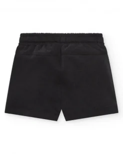 Bermuda para niño en negro con cintura ajustable