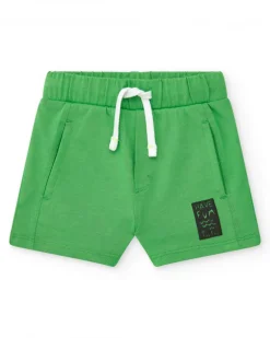 Bermuda para niño en verde con frase "Have Fun"