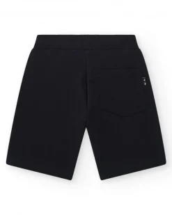 Bermudas para niño color negro con cintura ajustable y bolsillos