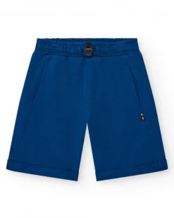 Bermudas para niño en azul marino con cintura ajustable y bolsillos