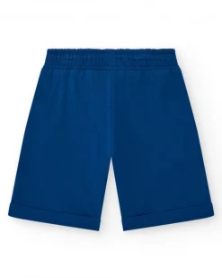 Bermudas para niño en azul marino con cintura ajustable y bolsillos