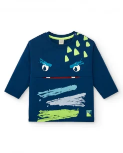 Camiseta de manga larga con diseño de monstruo para niño de la colección Freezy