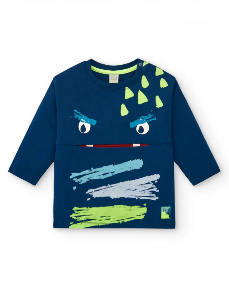 Camiseta de manga larga con diseño de monstruo para niño de la colección Freezy