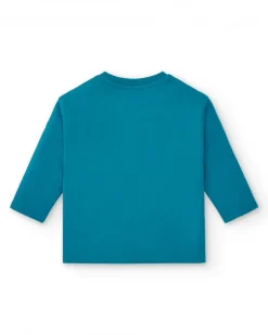 Camiseta de manga larga con estampado de pingüino snowboarder para niño de la colección Freezy