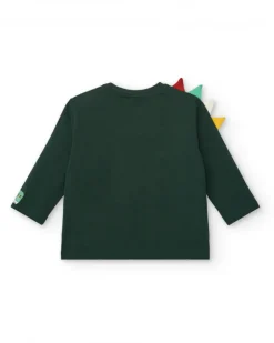 Camiseta de manga larga para niño con diseño de dinosaurio y cremallera colección Cyber Dino