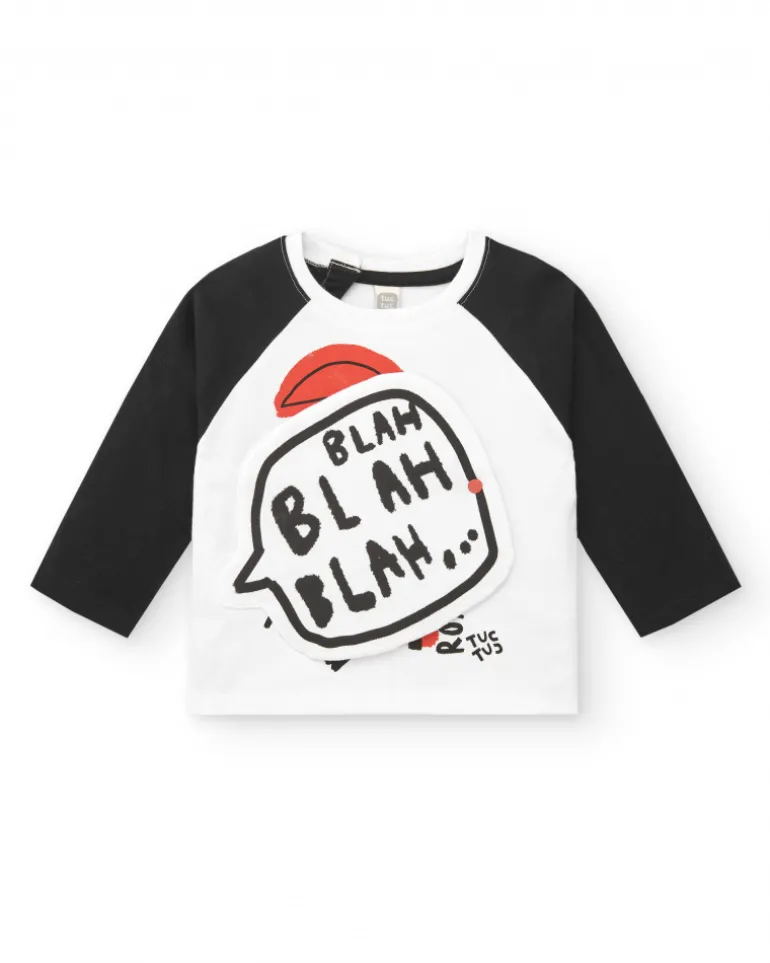 Camiseta niño en blanco y negro colección Cartoon Calling
