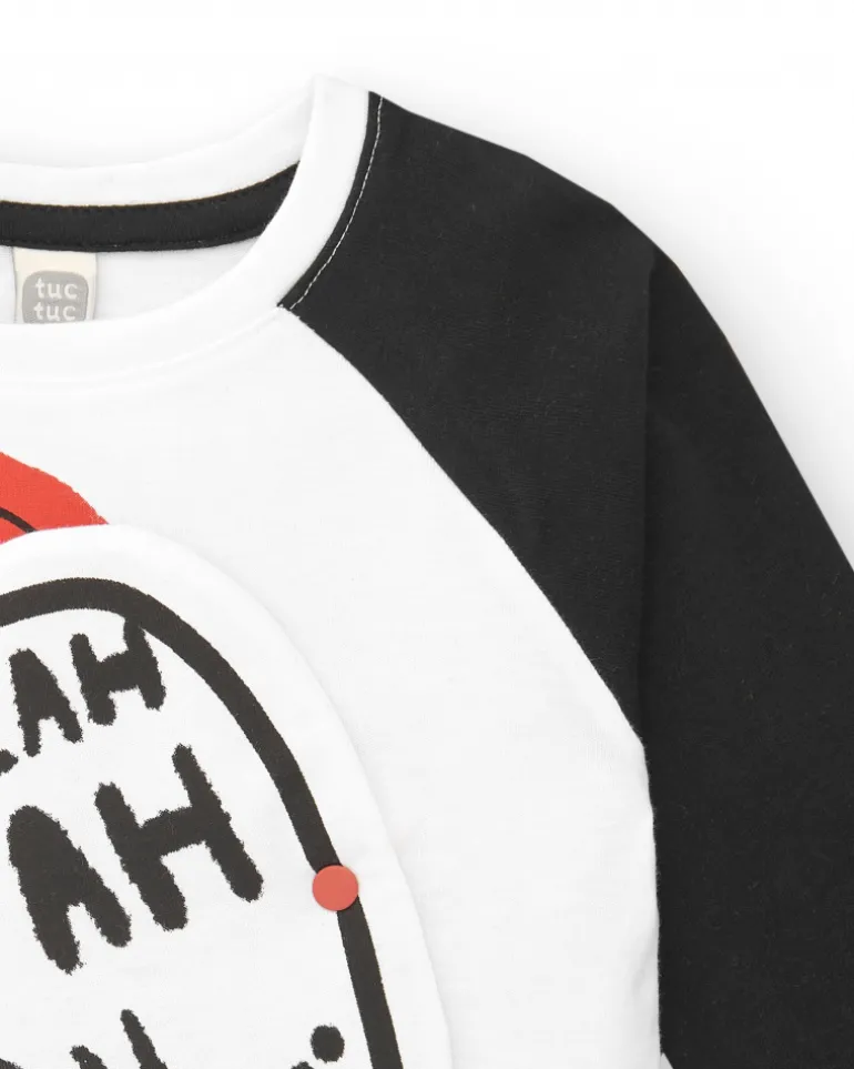 Camiseta niño en blanco y negro colección Cartoon Calling