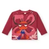 Camiseta para niña en rojo con estampado de superhéroe colección Super Natural