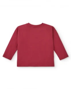Camiseta para niña en rojo con estampado de superhéroe colección Super Natural
