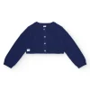 Chaqueta para niña en azul marino con botones de estrellas