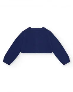Chaqueta para niña en azul marino con botones de estrellas