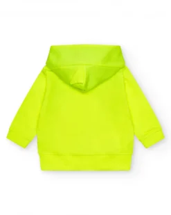 Chaqueta para niño en amarillo con tiburón y frase