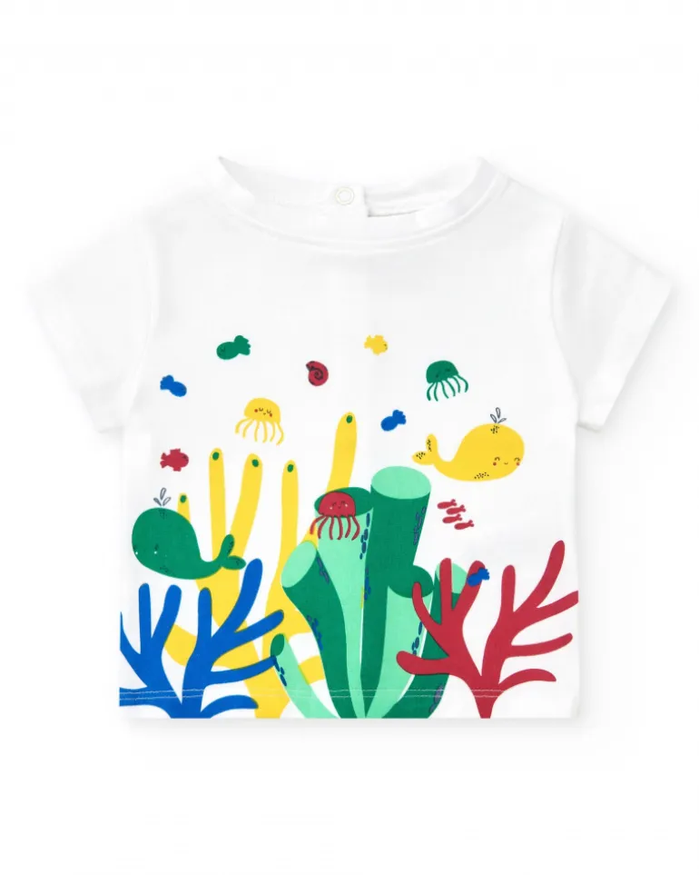 Chándal de felpa para niño de tres piezas con chaqueta roja camiseta blanca y pantalón rojo