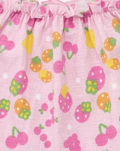 Conjunto para niña con camiseta de punto sin mangas estampada