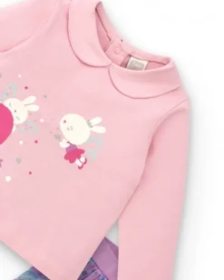 Conjunto para niña en rosa con falda de tul colección Glitter Tales