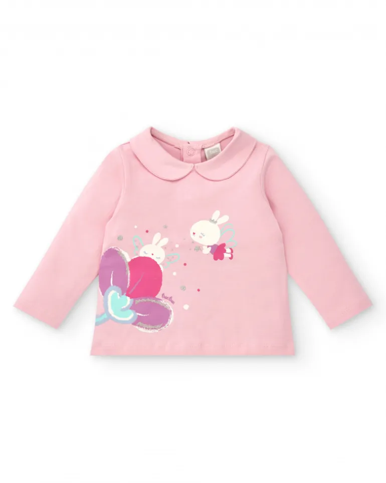Conjunto para niña en rosa con falda de tul colección Glitter Tales