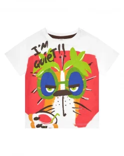 Conjunto para niño con camiseta de tigre y bermuda marrón