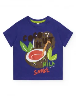Conjunto para niño con camiseta de coco y bermuda verde