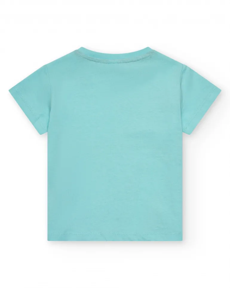 Conjunto para niño con camiseta azul y short negro