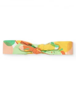 Diadema de punto para niña con estampado de frutas