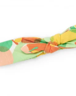 Diadema de punto para niña con estampado de frutas