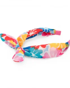 Diadema para niña con estampado floral y nudo
