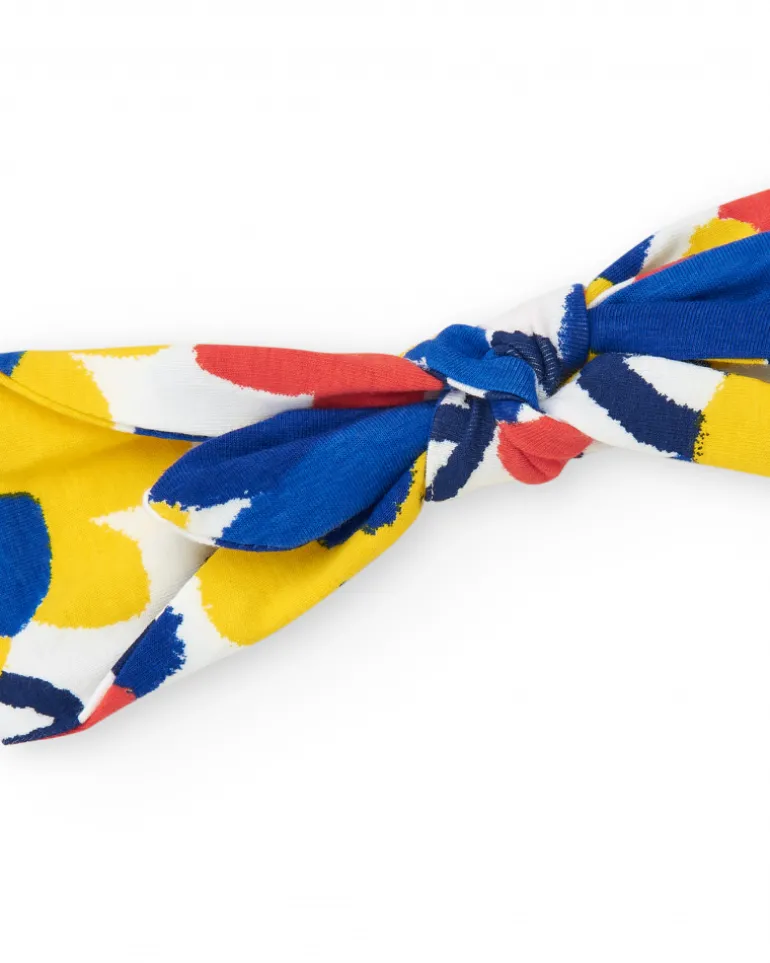 Diadema para niña en blanco con estampado floral