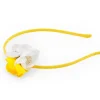 Diadema rígida amarilla para niña con flores blancas y amarillas