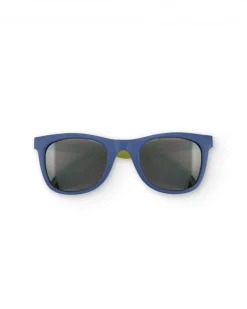 Gafas de sol azul marino para niño con patillas verdes