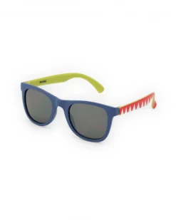 Gafas de sol azul marino para niño con patillas verdes