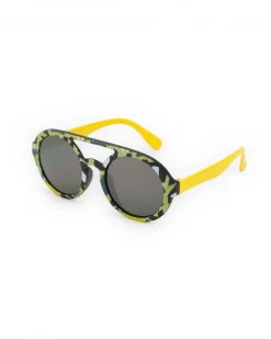 Gafas de sol verdes para niño con estampado camuflaje