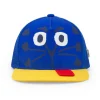 Gorra para niño en azul con cara de animal y cierre ajustable