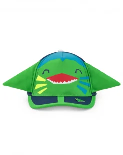Gorra para niño en verde con cara sonriente y orejas