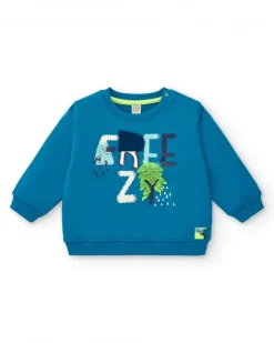 Jersey azul con estampado "Freezy" para niño de la colección Freezy