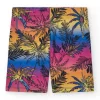 Legging ciclista para niña con estampado tropical y cintura elástica