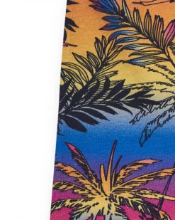 Legging ciclista para niña con estampado tropical y cintura elástica