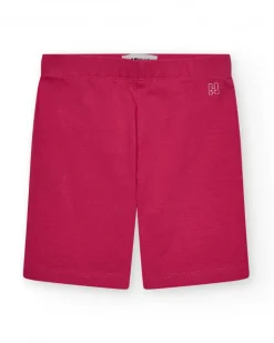 Legging corto para niña color rosa fucsia con cintura elástica