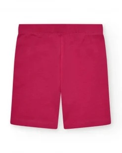 Legging corto para niña color rosa fucsia con cintura elástica