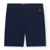 Legging corto para niña en azul marino con cintura elástica