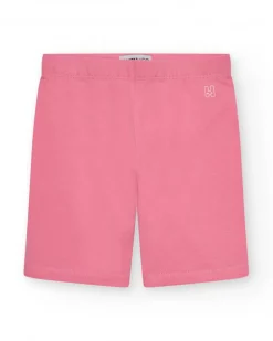 Legging corto para niña en rosa con cintura elástica