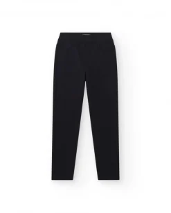 Legging para niña en negro con cintura elástica