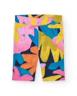 Legging para niña estampado floral y cintura elástica