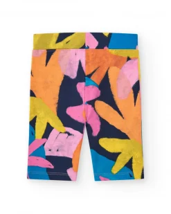 Legging para niña estampado floral y cintura elástica