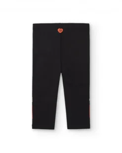 Leggings niña en negro con estampado de corazones colección Cartoon Calling