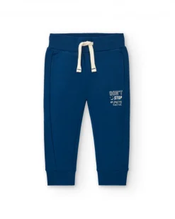 Pantalón azul marino con cordón ajustable para niño de la colección Freezy