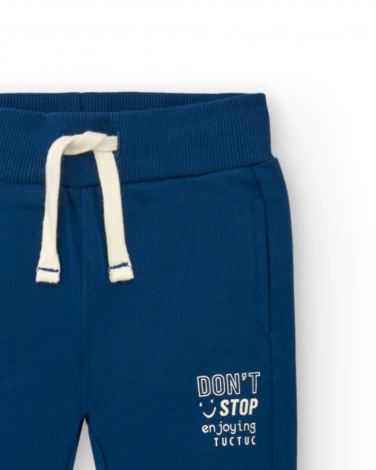 Pantalón azul marino con cordón ajustable para niño de la colección Freezy