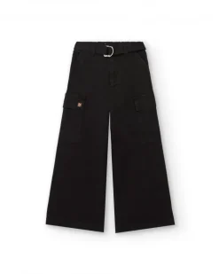 Pantalón cargo en negro con cinturón colección Rebel Dreamers