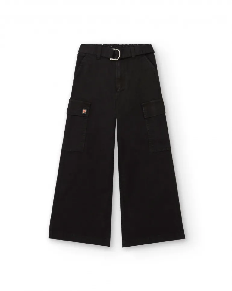 Pantalón cargo en negro con cinturón colección Rebel Dreamers
