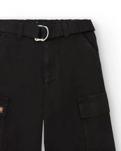 Pantalón cargo en negro con cinturón colección Rebel Dreamers